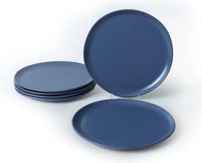 Set 6 farfurii X00018763, albastru inchis, ceramica, 28 cm