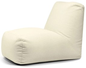 Fotoliu bean bag crem cu tapițerie din țesătură bouclé Tube – SLOWDOWN