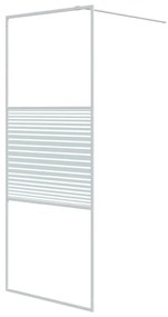 Perete de dus walk-in, alb, 80x195 cm, sticla ESG transparenta Alb, 80 x 195 cm, Cu dungi