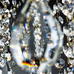 Lustră de cristal aplicată Brilagi CRYSTAL 6xE14/60W/230V auriu