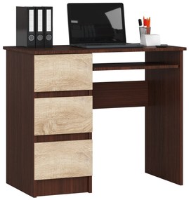 Masă PC Benicio (wenge + stejar sonoma) (S). 1069027