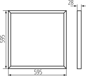 Panou LED aplicat Kanlux 31173 BAREV LED/40W/230V 4000K 60x60 cm