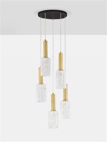 Lustra cu 5 pendule design modern Certa