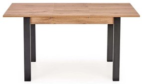 Masa extensibila pentru dining cu blat in decor stejar wotan GOGI 100(135)x60 cm