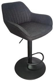 Scaun de bar gri închis cu înălțime ajustabilă Nolan – Unique Furniture