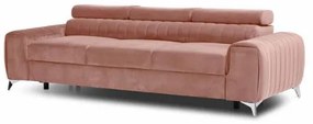 Canapea extensibila 3 locuri roz Laurence