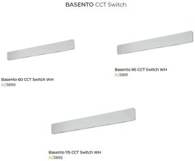 Aplica LED de perete iluminat ambiental BASENTO 90 alba