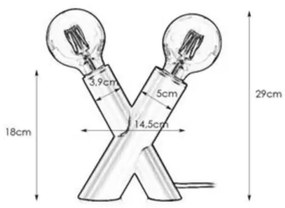 Lampă de masă Markslöjd 108053 SIMUL 1xE27/40W + 1xE14/40W/230V aurie