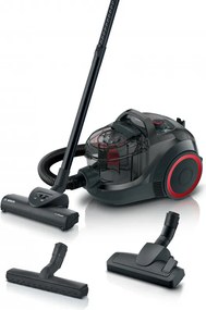 Aspirator fără sac Bosch BGS21POW2 ProPower Series 4, 750 W, 2 l, Power AirCycle, filtru HEPA, 78 dB, negru/roșu