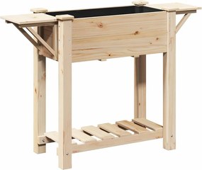 vidaXL Vază pentru Grădină Bej 111 x 37 x 76,5 cm Lemn de Brad Solid