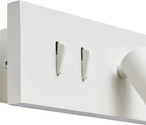 Lampă de perete modernă albă reglabilă cu USB-C incl. LED - Modric