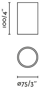 Spot LED aplicat tavan ROL 9W negru