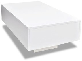 244022 vidaXL Măsuță de cafea lucioasă, alb