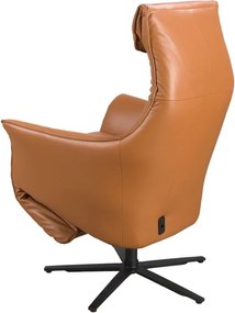 Fotoliu pivotant, functie relax, tapitat cu piele Brown