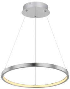 Lustra LED suspendata design modern circular RALPH 19W nichel
