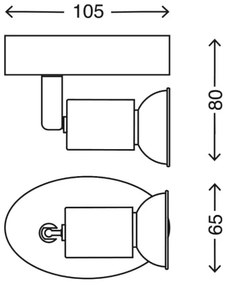 Spot LED de perete Briloner 2767-016 1xGU10/3W/230V alb
