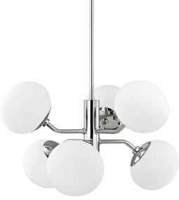 Candelabru, lustra suspendata, design modern ESTEE, nichel lucios