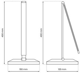 Lampă LED de masă cu încărcare fără fir VARIO LED/5W/230V 3000-6000K negru