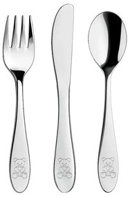 Tacâmuri pentru copii argintiu din oțel inoxidabil 3 buc. – Orion