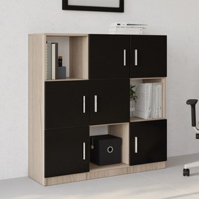 Dulap Vincent 7 (stejar + negru). 1072636