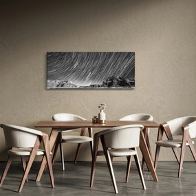 Tablou albnegru cu cerul și stele (120x50 cm)