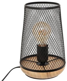 Lampa de masa din metal ZELY 23 cm, neagra