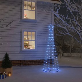 Brad de Craciun conic, 108 LED-uri, albastru, 70x180 cm Albastru, 180 x 70 cm, 1