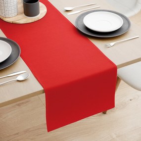 Goldea napron de masă decorativ loneta - roșu 35x180 cm