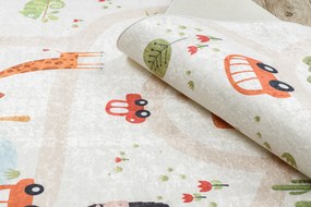 BAMBINO 1165 covor lavabil Grădină zoologică pentru copii anti-alunecare bej - SECUNDAR-COTATI PRODUSUL
