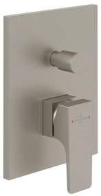 Baterie cada-dus incastrata Villeroy&Boch Architectura Square nichel periat fara corp ingropat