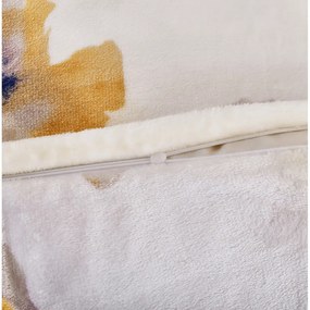 Lenjerie de pat albă din micropluș/cocolino pentru pat de o persoană 140x200 cm Blossom – My House