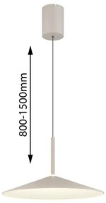 Globo 15635SA - Lustra suspendată pe cablu LAMPONE, LED 18W/230V, 4000K, crem