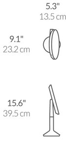 Oglindă cosmetică (5x) cu led/de mărire ø 20 cm Sensor Trio – simplehuman