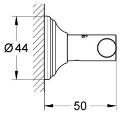 GROHE ESSENTIALS AUTHENTIC 40656001 - Cârlig pentru halat de baie, crom lucios