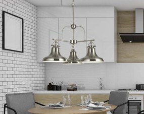 Lustra design industrial Dallas 3L argintiu satin 3183-3SS SRT
