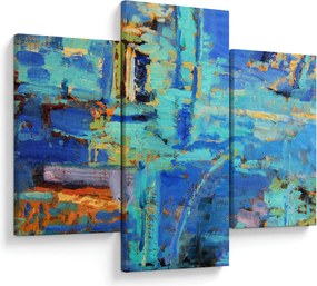 Tablou - pictură abstractă în ulei (90x60 cm)