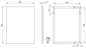 Sapho - Oglindă AROWANA 60x80 cm crom lucios