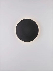 Aplica LED de perete design ambiental CYRCLE 30cm negru
