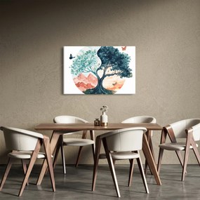 Tablou – Arbore acvarelă plin de viață (90x60 cm)