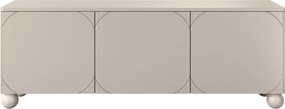 Comodă TV cu 3 uși Sonatia II 150 cm cu picioare sferice - casmir