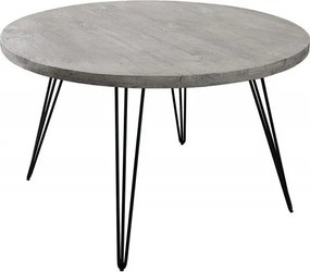 Masa rotunda design industrial vintage Scorpion 120cm Mango, gri