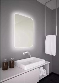 Oglinda reversibila patrata LED Dubiel Vitrum Senso 60x60 cm
