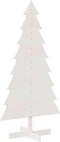 vidaXL Brad de Crăciun decorativ, alb, 150 cm, lemn de pin masiv