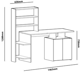 Masă PC Menile 1 (Stejar safir) . 1094964