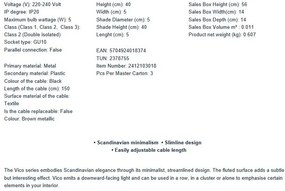 Lustra/Pendul design scandinav Vico maro