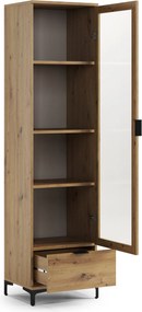 Mazzoni Vitrină LANA W-50 Stejar Artisan - DULAP CU O UȘĂ CU SERTAR