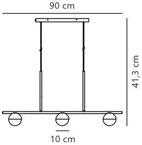 Lustră pe cablu Nordlux CONTINA 3xG9/5W/230V auriu