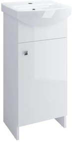 Set dulap baie cu 1 usa si lavoar inclus, 40 x 33 cm, Cersanit Sati