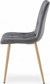 OFERTA Scaun de masa din catifea gri inchis LIBRA II. calitate standard