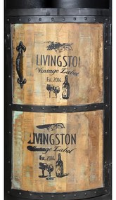 Dulap vinotecă negru din metal număr sticle 9, 60x115 cm Luni – Interia Home &amp; Living